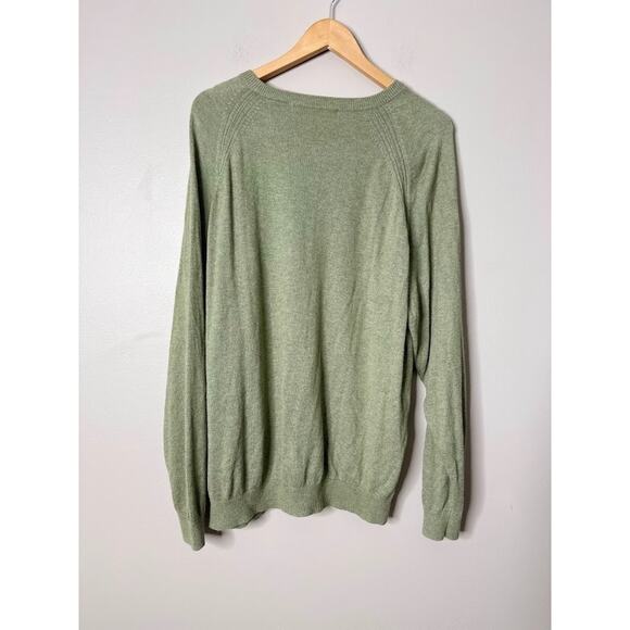 Northern Isles Sweater Silk Cashmere Crew Neck Pullover Long Sleeve Green XXL - Picture 3 of 7